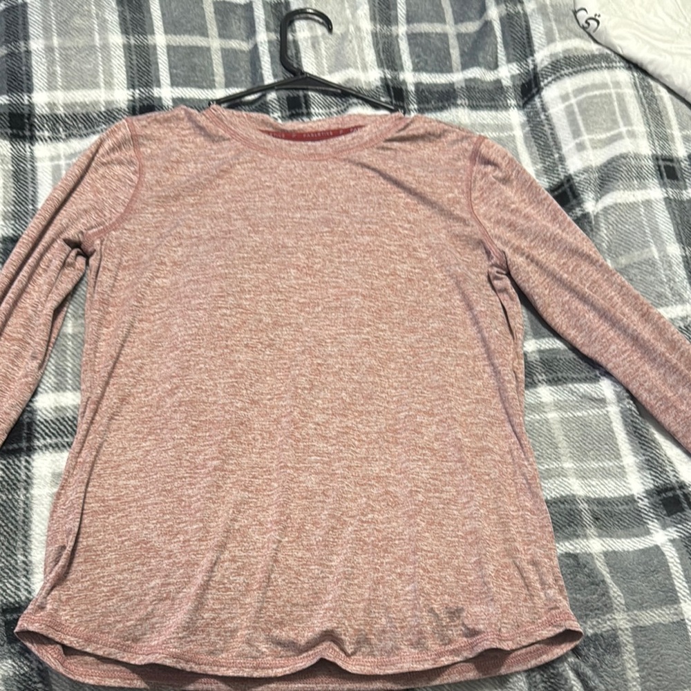 Fabletics Long Sleeve Pink Heathered Underscrub